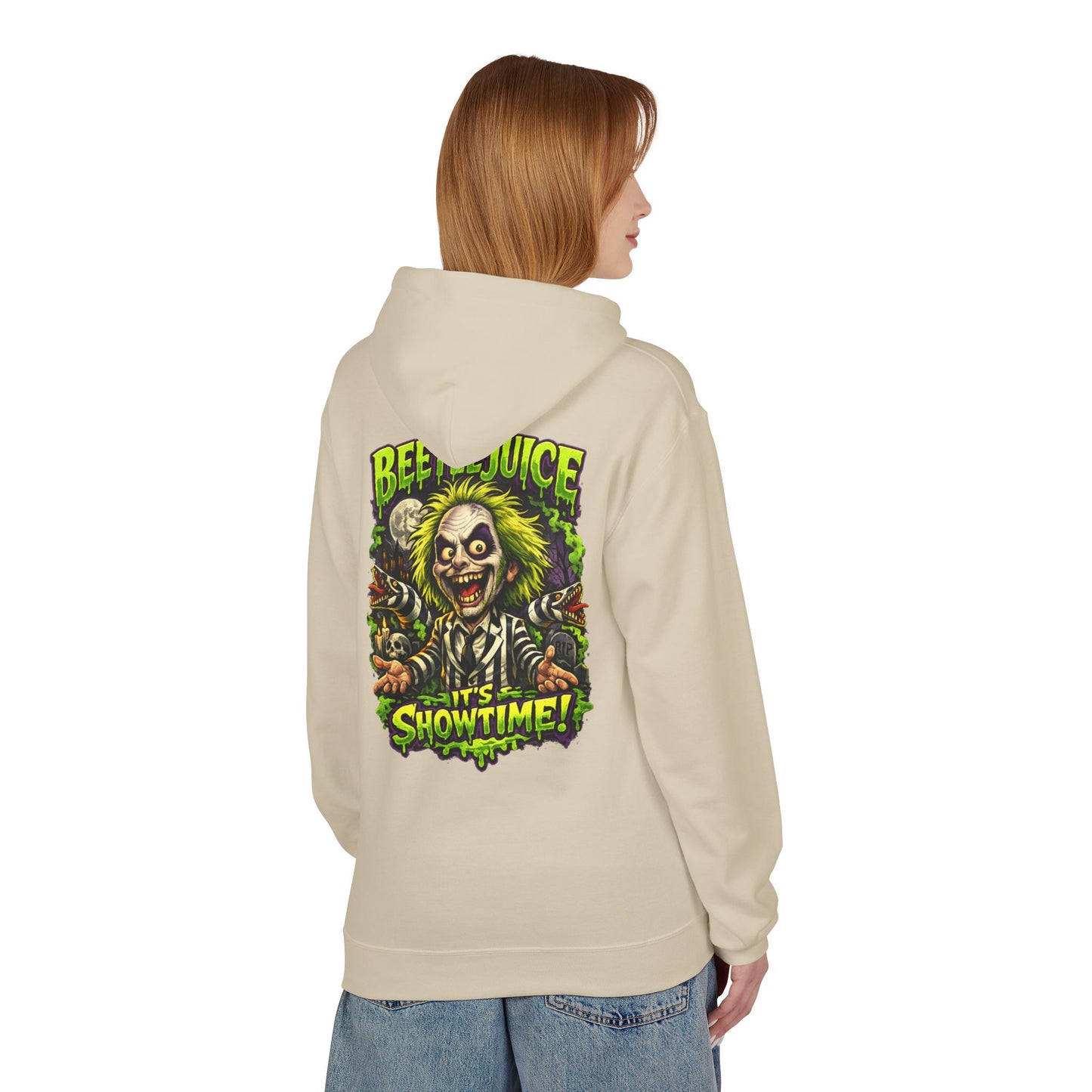 Beetlejuice "It's Showtime" Unisex Midweight Softstyle Fleece Hoodie