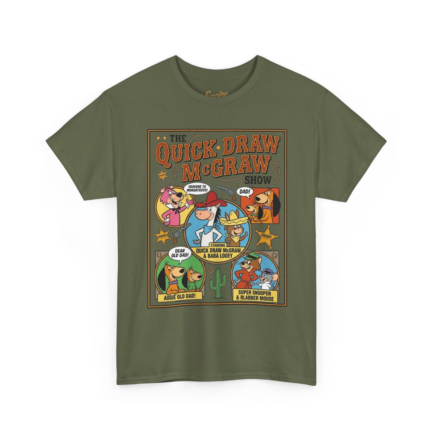 Quick Draw McGraw Retro Cartoon T‑Shirt