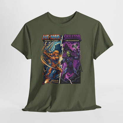He-Man vs. Skeletor Comic Art T-Shirt