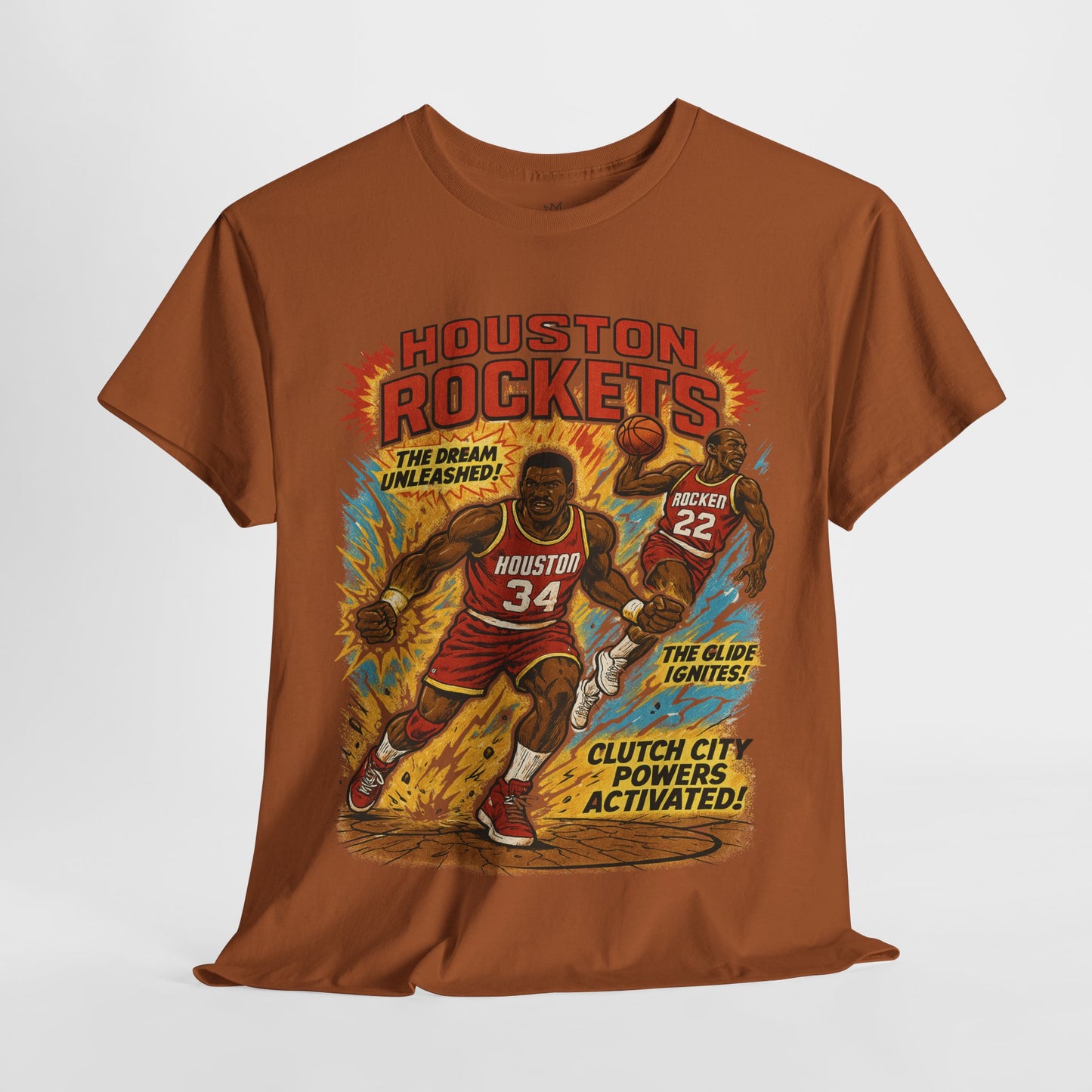Houston Rockets Unisex Heavy Cotton Tee | Vintage Sports Shirt, Basketball Gift, Retro Sports Tee, Casual Wear, Fan Apparel