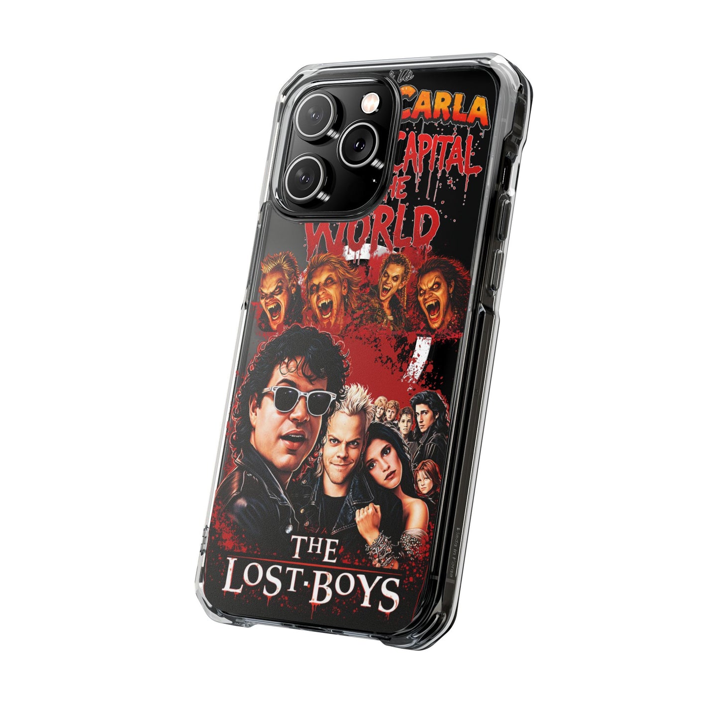 The Lost Boys Clear Magnetic Phone Case – Retro Vampire Movie Collage