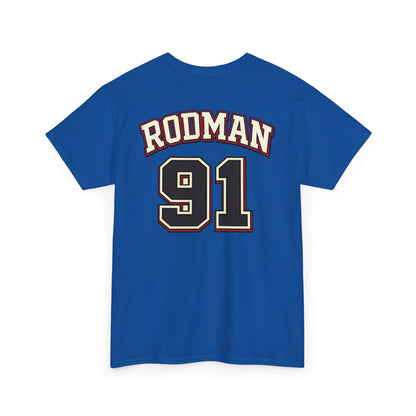 Dennis Rodman 91 Basketball T-Shirt — Vintage Chicago Bulls Jersey Tee