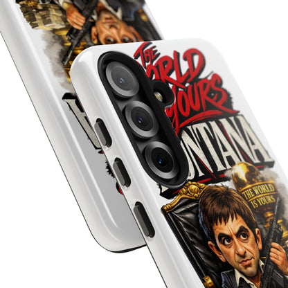 Tony Montana "The World Is Yours" Vintage Caricature Tough Phone Case