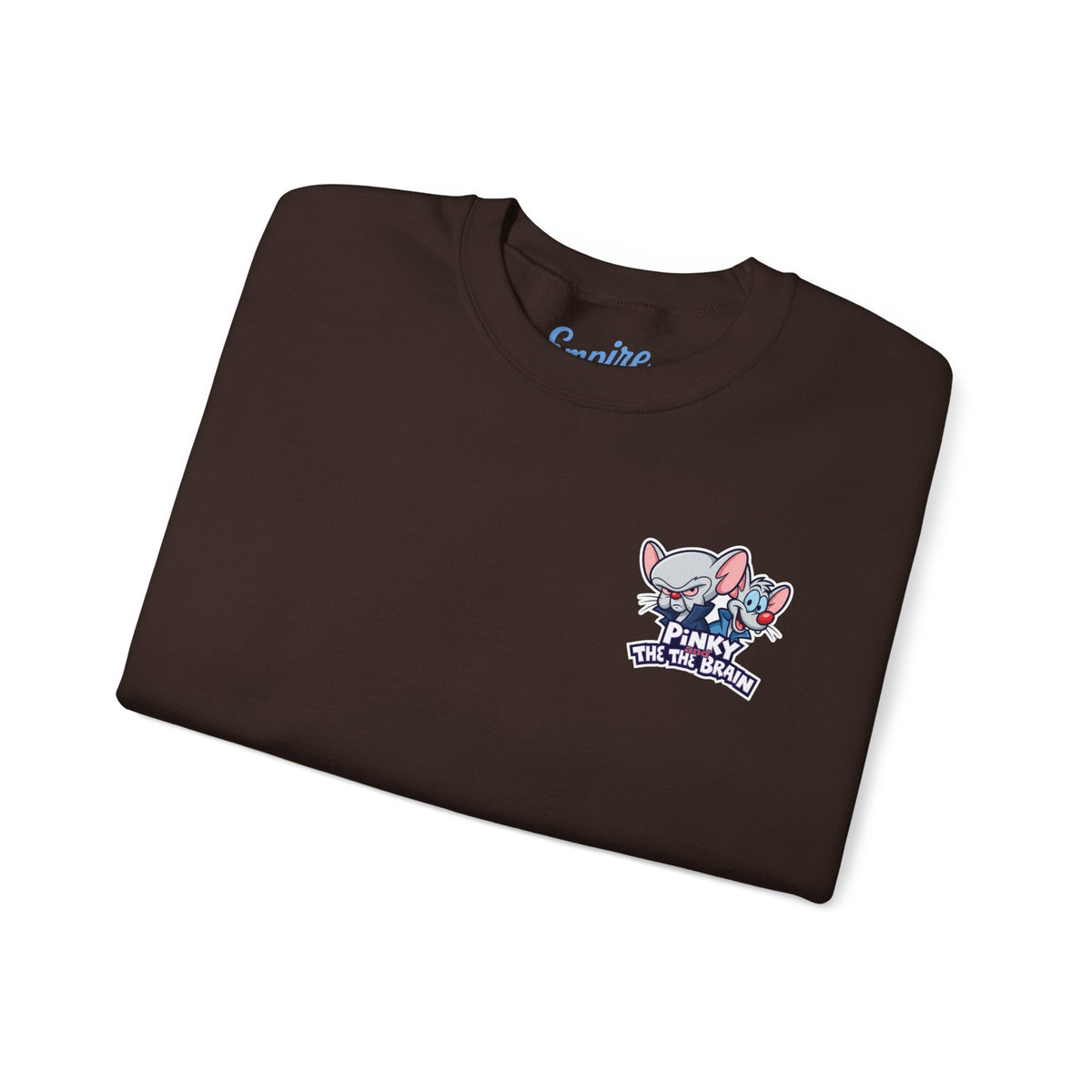 Pinky and the Brain Crewneck Sweatshirt - 'Time to Take Over the World' Graphic