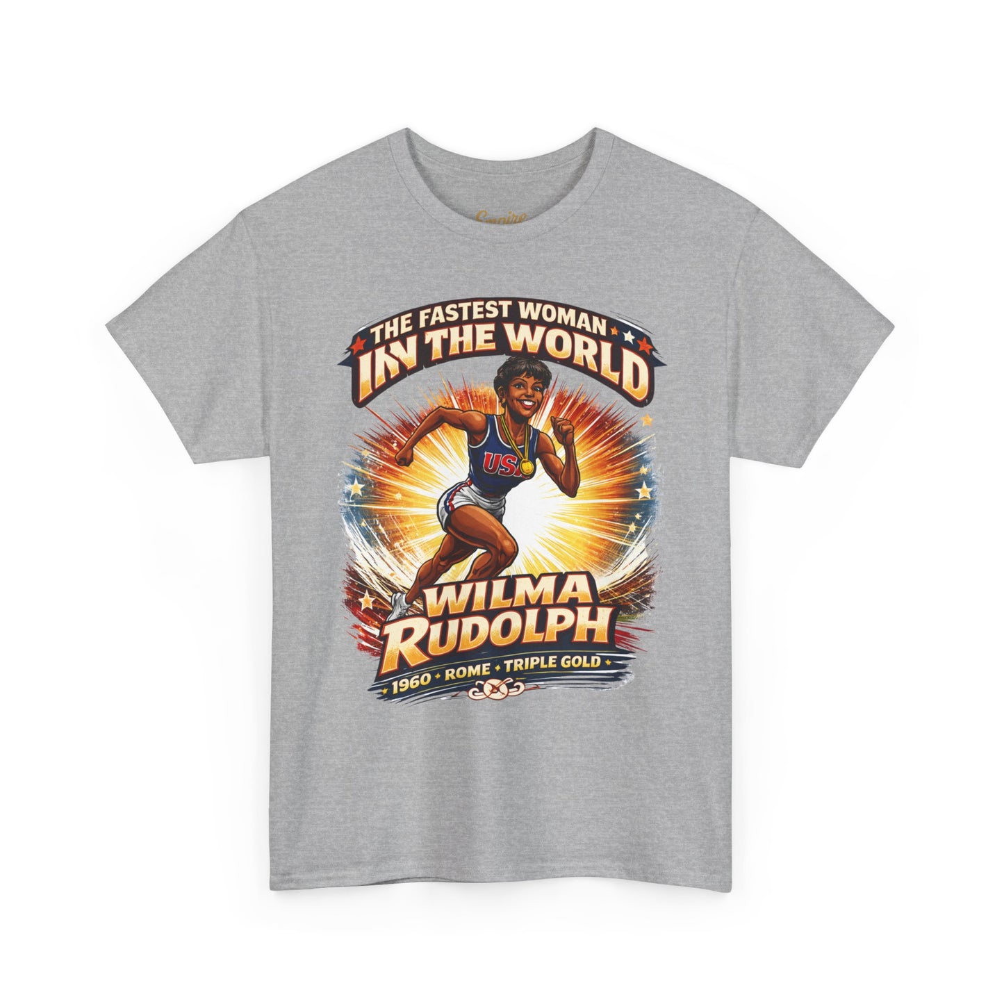 Wilma Rudolph “The Fastest Woman in the World” Graphic Tee – 1960 Rome Triple Gold Olympic Tribute Shirt
