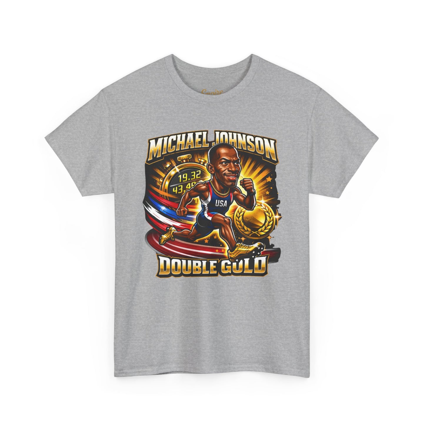 Michael Johnson 'Double Gold' Olympic Track Tribute Tee