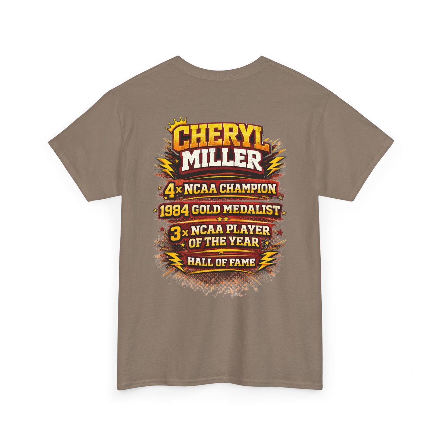 Legendary Cheryl Miller Basketball T-Shirt — 4x NCAA Champion, 1984 Gold Medalist