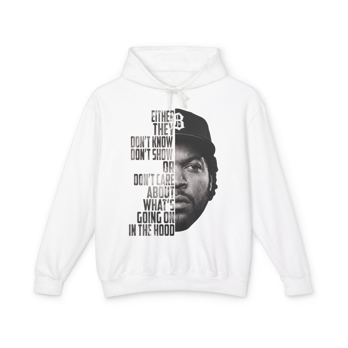 Boyz N the Hood Doughboy Hoodie — 'Either They Don't Know...' Vintage Half-Face Graphic Hoodie