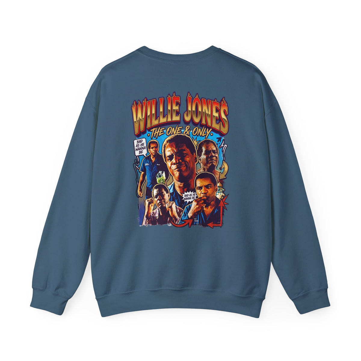 Willie Jones Graphic Crewneck Sweatshirt — Retro Soul Portrait Pullover
