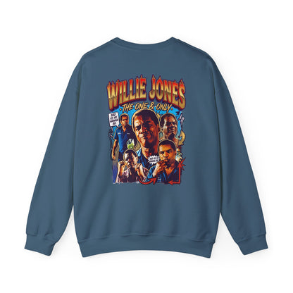Willie Jones Graphic Crewneck Sweatshirt — Retro Soul Portrait Pullover