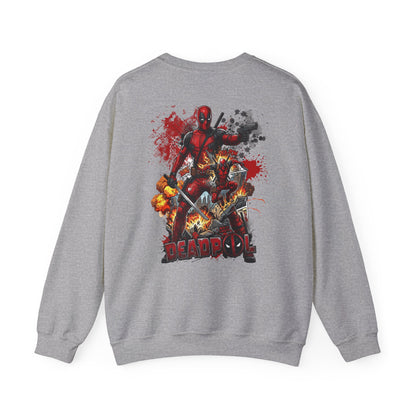 Deadpool Graphic Sweatshirt – Comic Superhero Crewneck