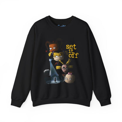 Cartoon "Girls of Rugrats Set It Off" Crewneck Sweatshirt