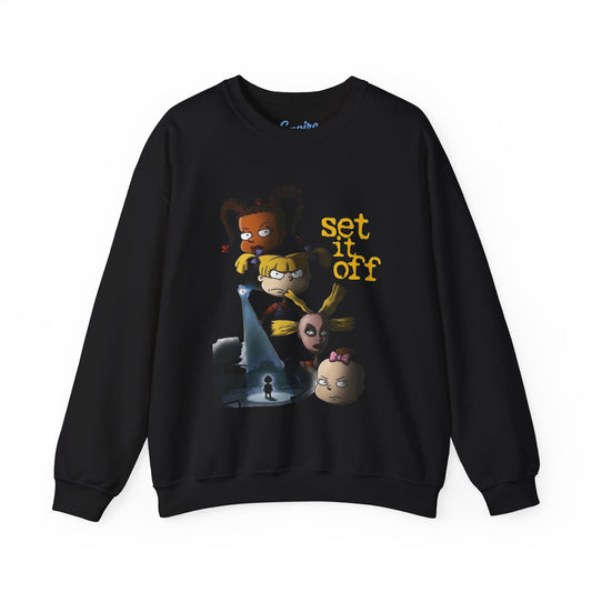 Cartoon "Girls of Rugrats Set It Off" Crewneck Sweatshirt
