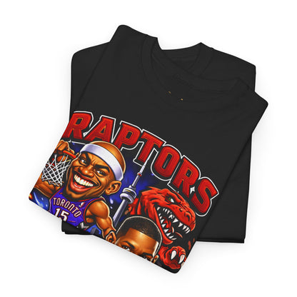 Raptors Basketball Tee — Vintage Cartoon Players Graphic Shirt