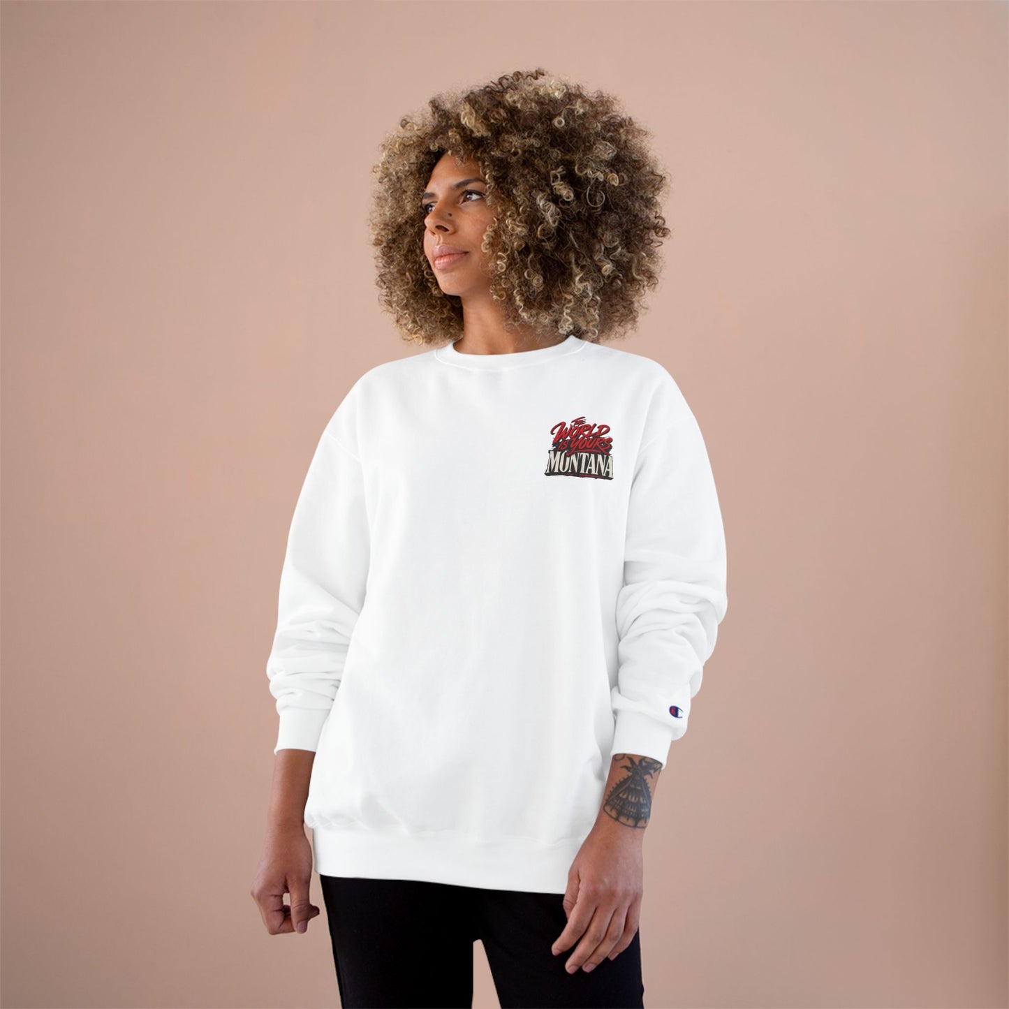 Montana Scarface Graphic Sweatshirt — "The World Is Yours" Vintage Movie Crewneck