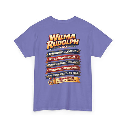Wilma Rudolph “The Fastest Woman in the World” Graphic Tee – 1960 Rome Triple Gold Olympic Tribute Shirt