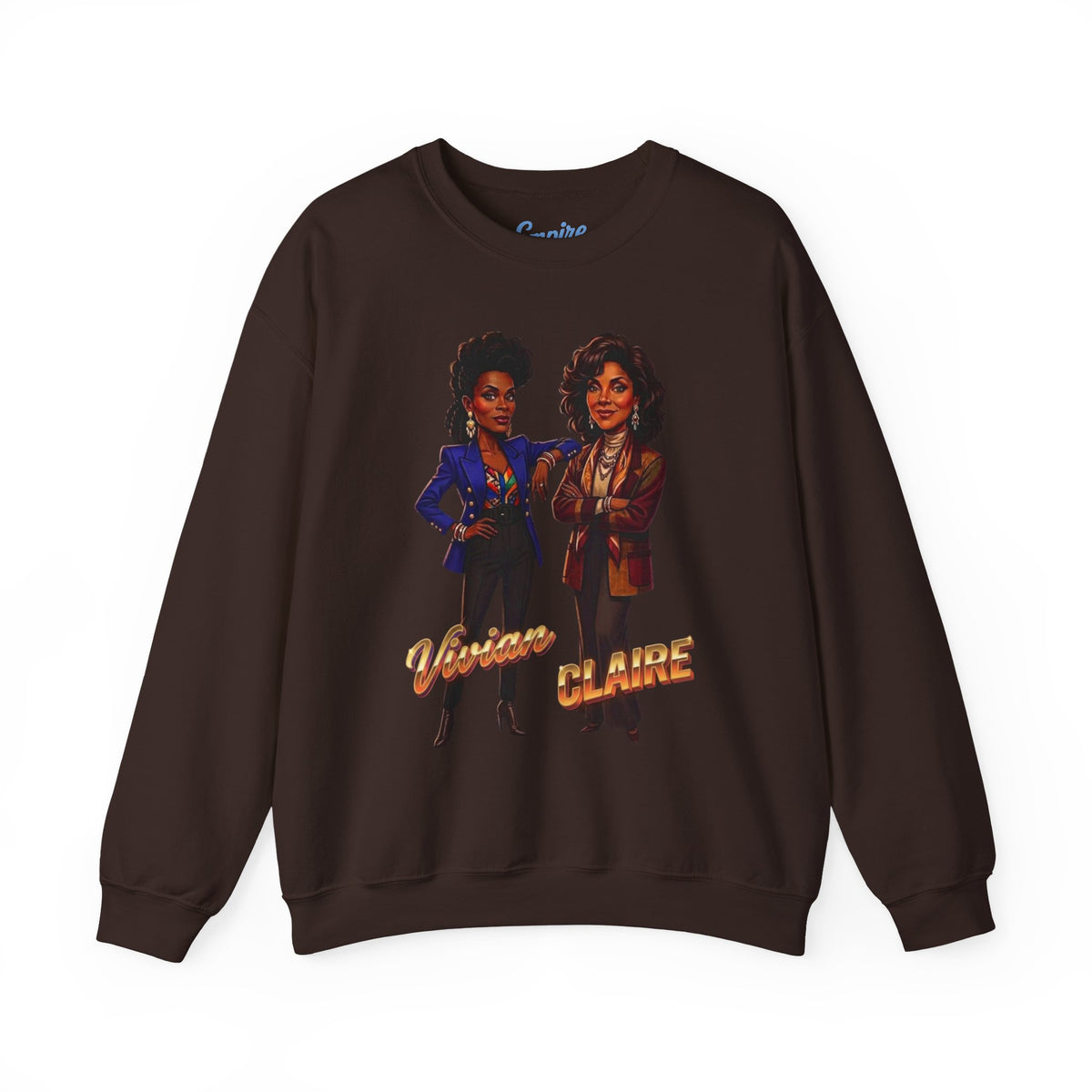 Vintage ‘Vivian & Claire’ 80s Style Cartoon Sisters Graphic Crewneck Sweatshirt