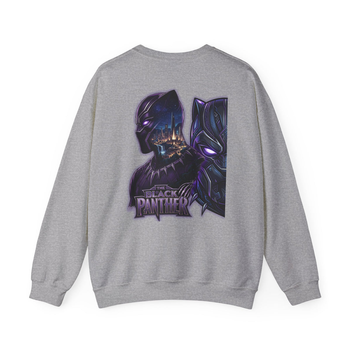 Black Panther Crewneck Sweatshirt — Marvel Black Panther Graphic