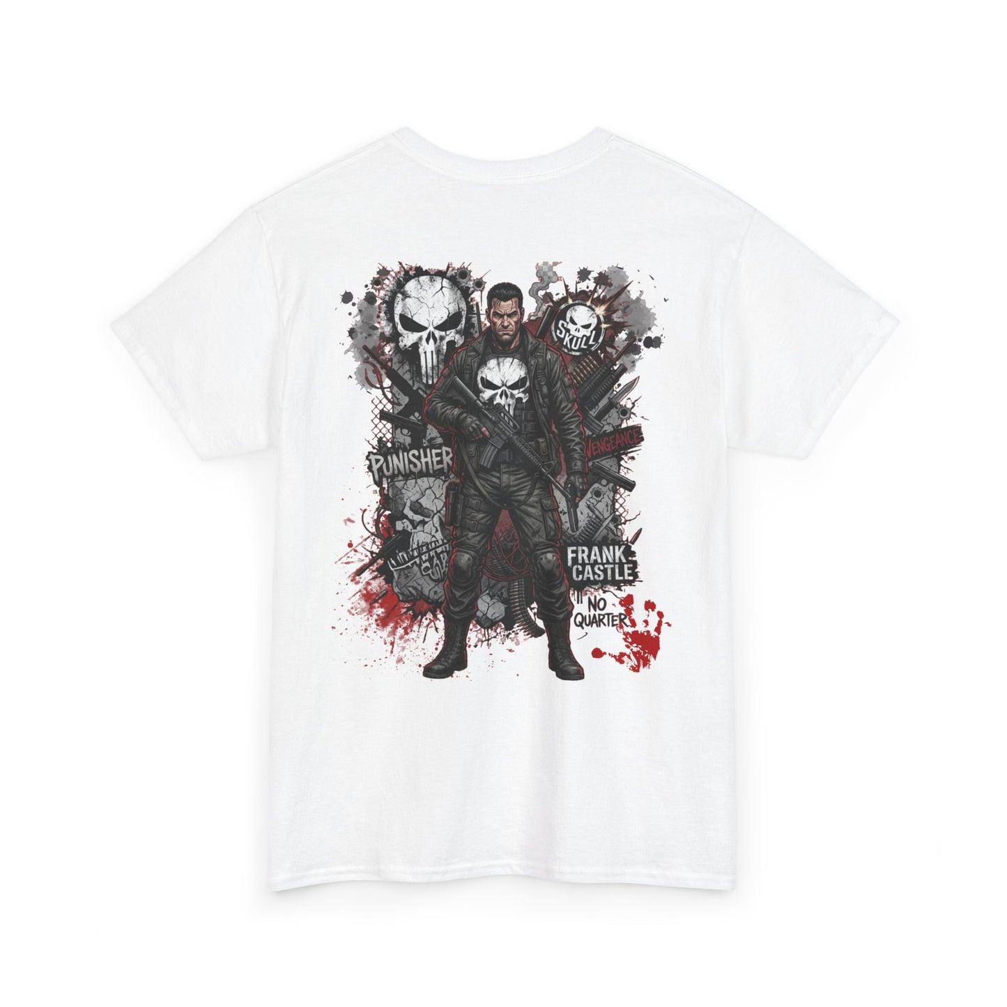 Punisher Graphic Tee — Frank Castle Skull Art Backprint