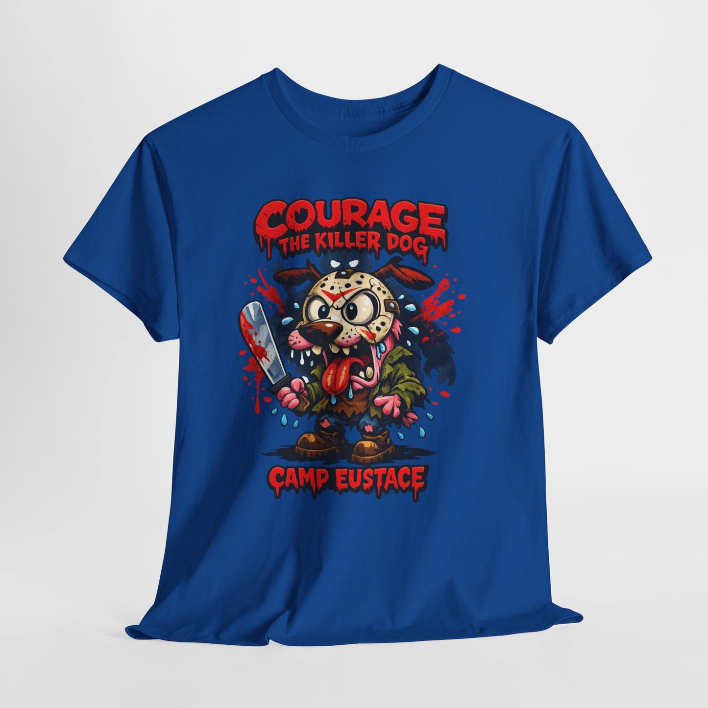 Horror Camp Graphic Tee — "Courage the Killer Dog" Camp Eustace Shirt