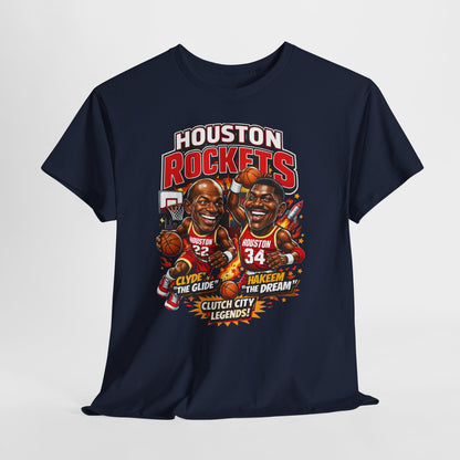 Houston Rockets 'The Glide and The Dream'| Vintage Sports Shirt, Basketball Gift, Retro Sports Tee, Casual Wear, Fan Apparel