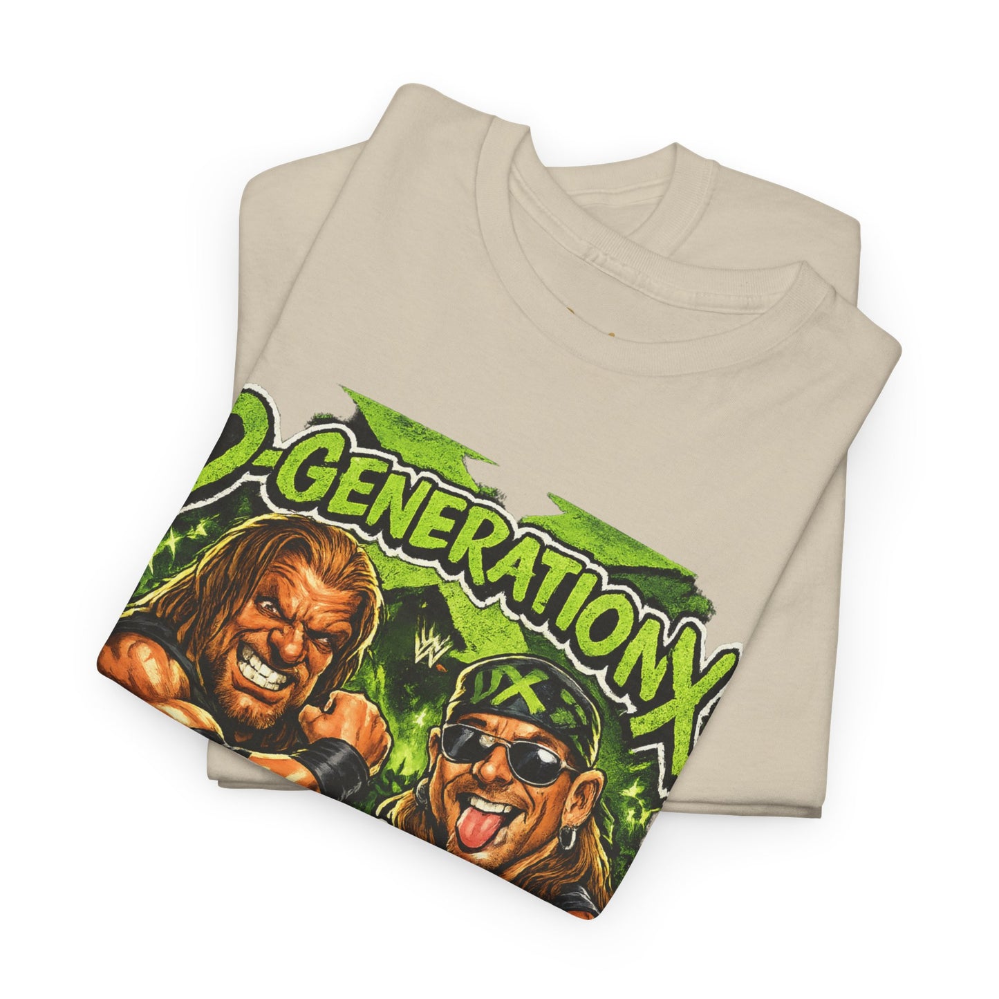 D-Generation X Retro Wrestling Tee — DX Skull & Heroes Graphic T-Shirt