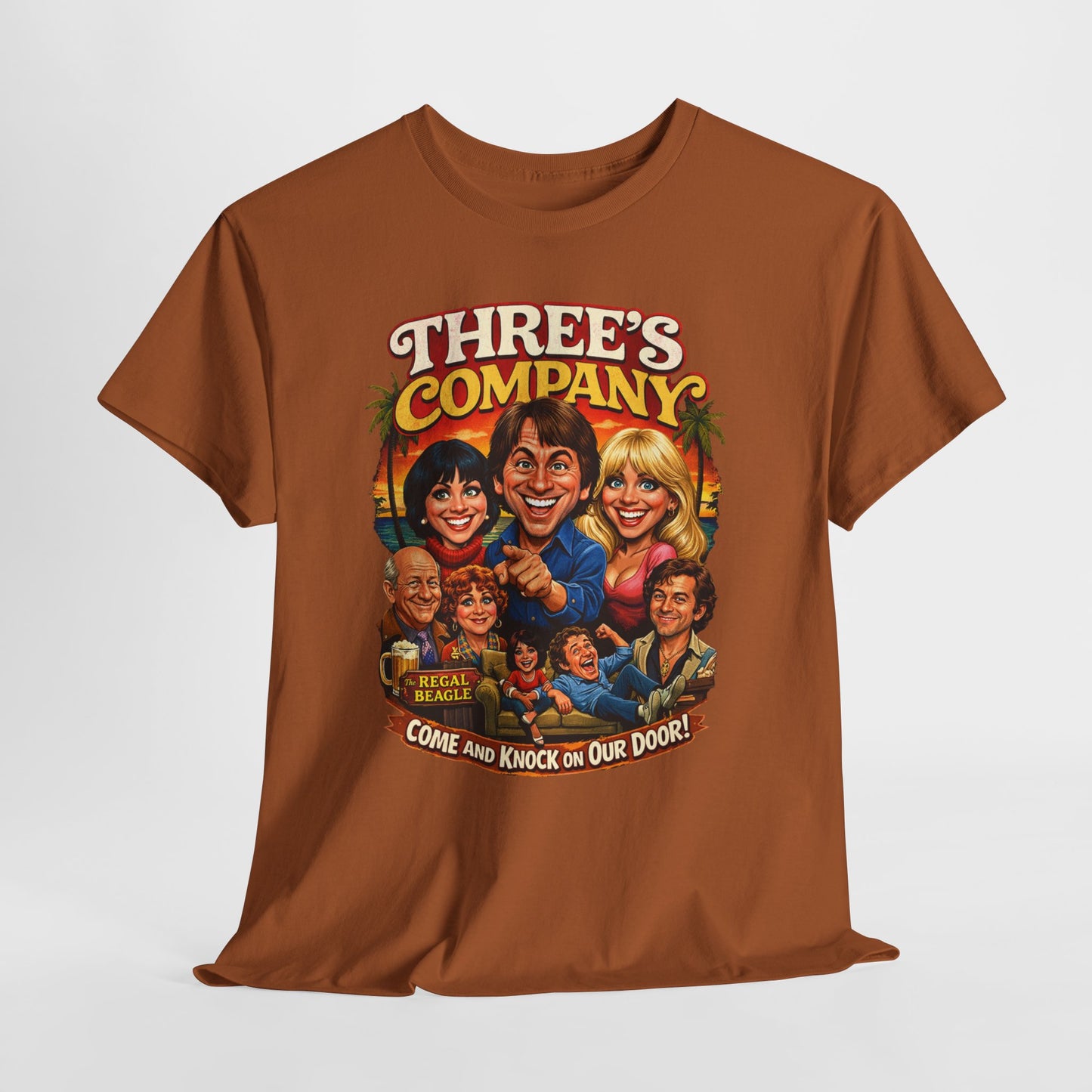 Three's Company Vintage TV Tee — Retro Sitcom Graphic T-Shirt