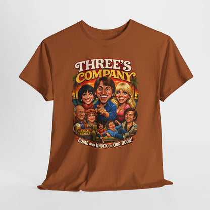 Three's Company Vintage TV Tee — Retro Sitcom Graphic T-Shirt