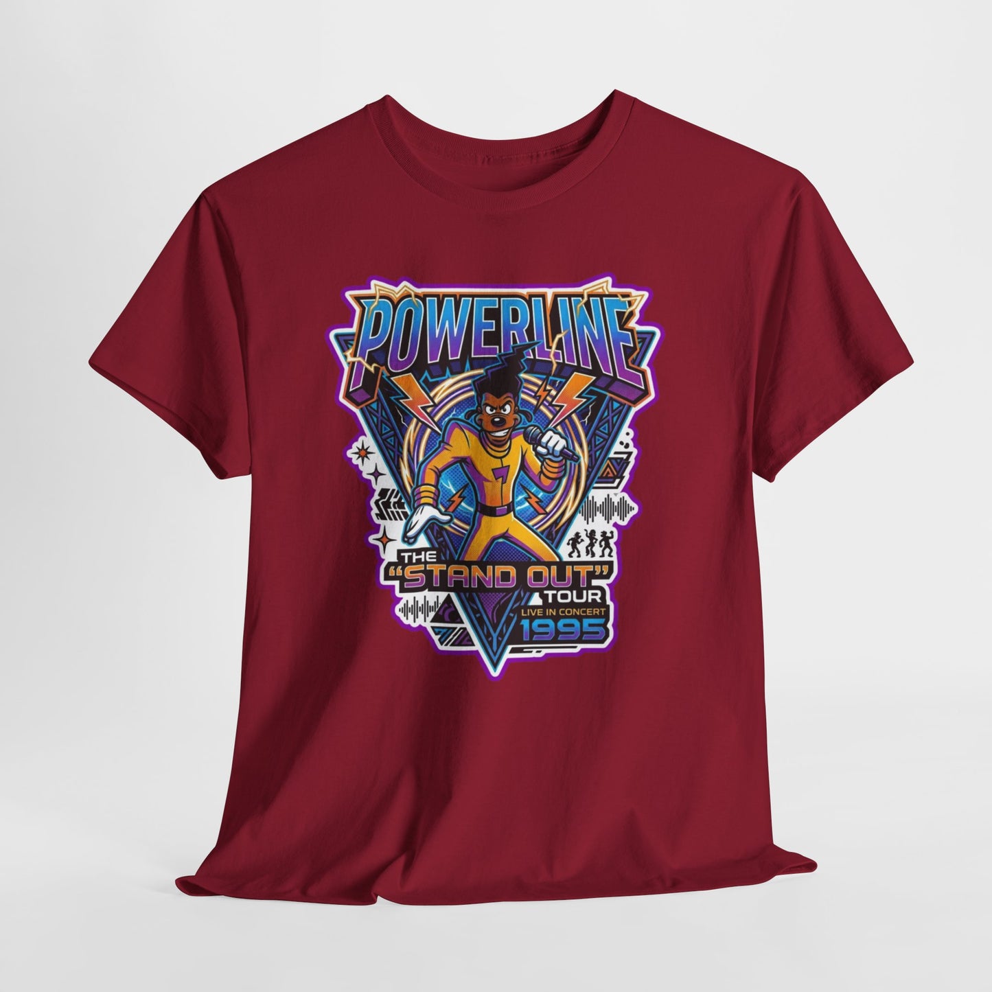 Powerline '95 Tour Graphic Tee — Retro 90s Music Band Shirt