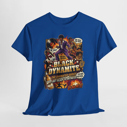 Black Dynamite Graphic Tee — Vintage Blaxploitation Movie Poster Shirt
