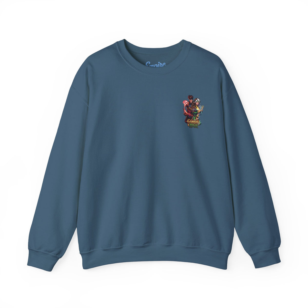 Gambit & Rogue Graphic Crewneck Sweatshirt — X-Men Comic Retro Art