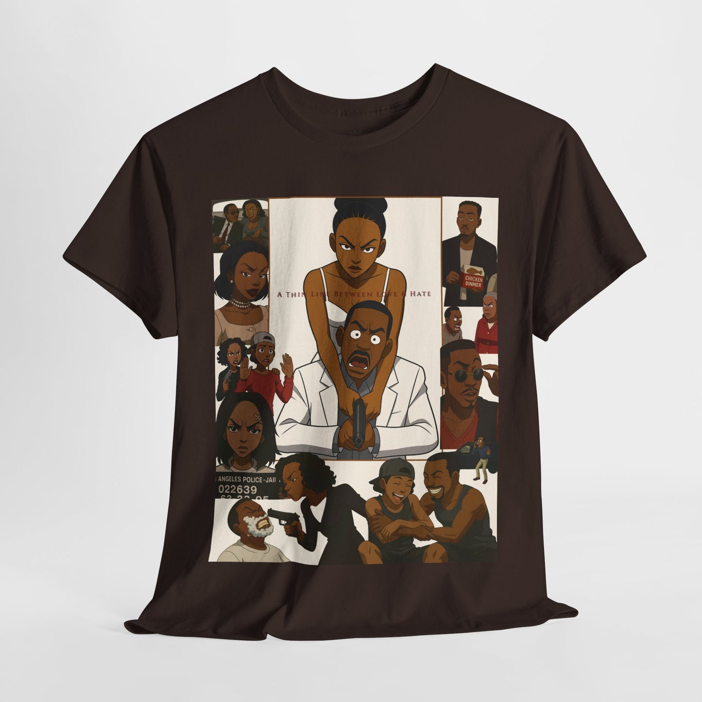 "A Thin Line" Unisex Heavy Cotton Tee - Artistic Tribute Design