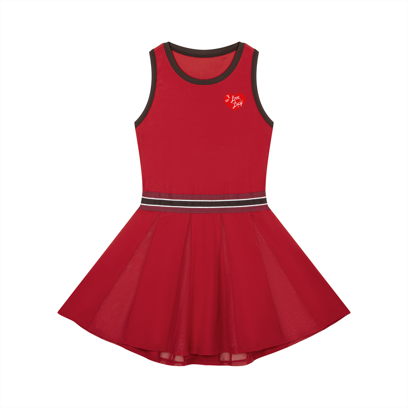 I Love Lucy Women's Color Block A-Line Sleeveless Dress