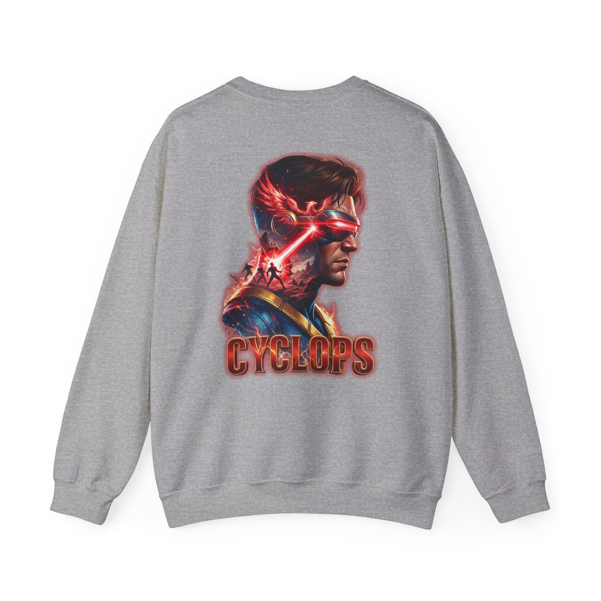 Cyclops Graphic Sweatshirt — Retro X‑Men Laser Portrait Crewneck