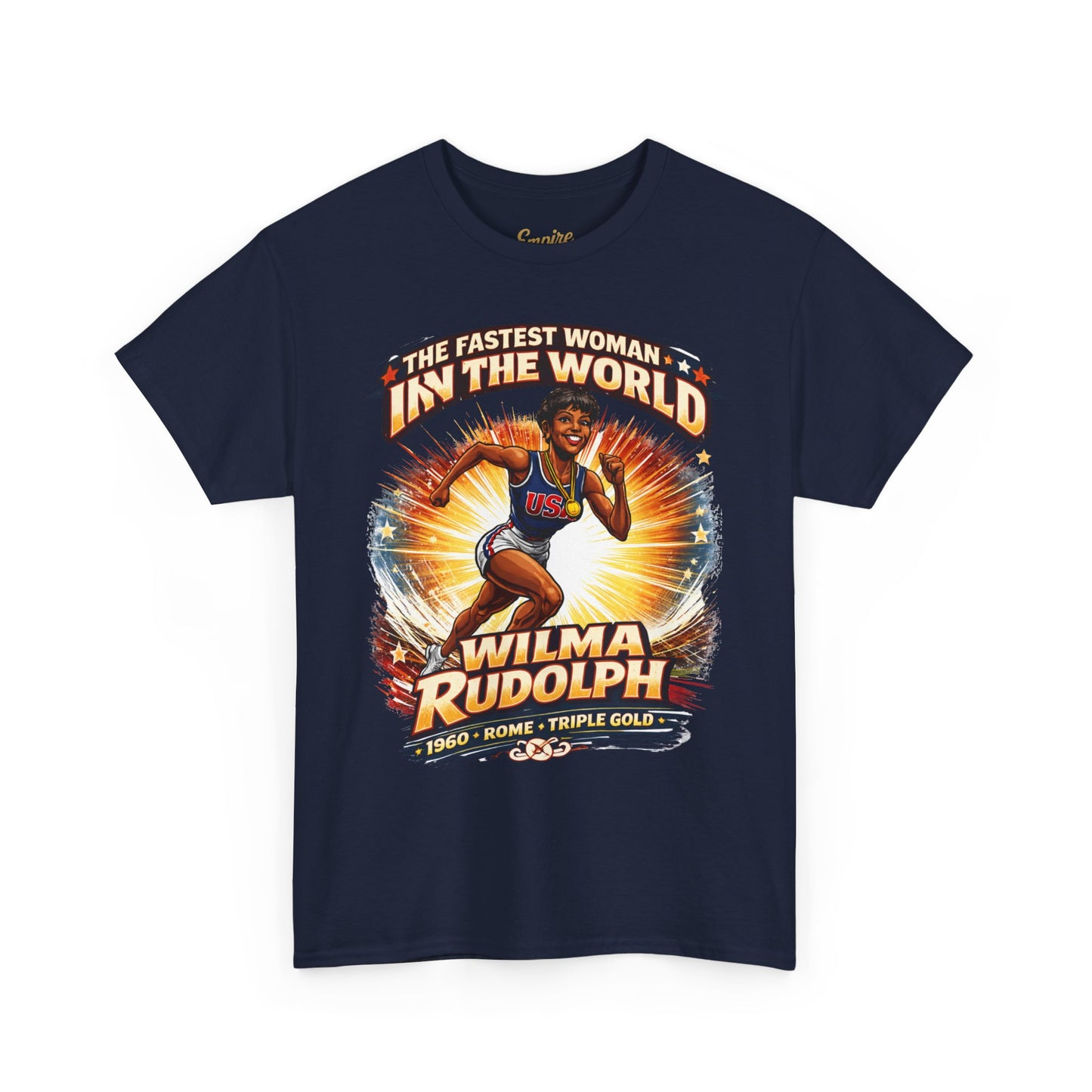 Wilma Rudolph “The Fastest Woman in the World” Graphic Tee – 1960 Rome Triple Gold Olympic Tribute Shirt