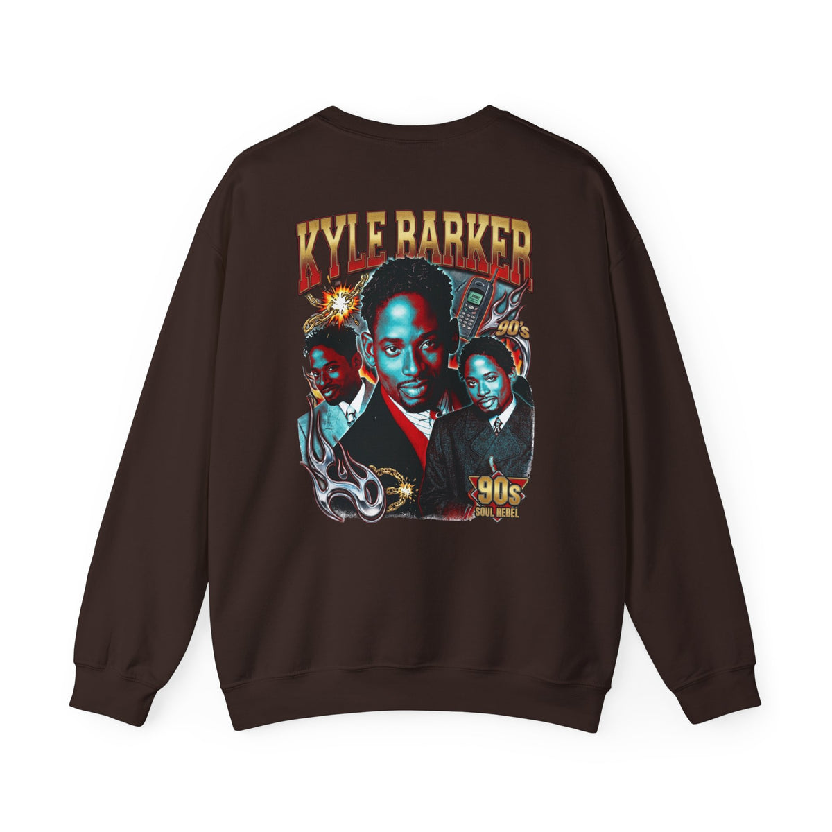 Crewneck Sweatshirt — 'Kyle Barker 90s' Vintage TV Sitcom Tribute Graphic
