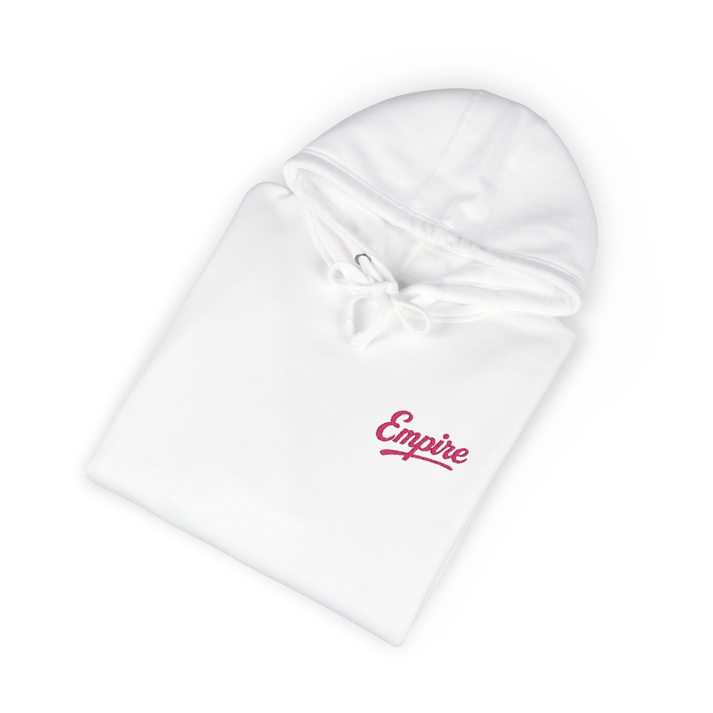 Empire Signature Embroidered Hoodie — Minimal Fleece with Pink 'Empire' Logo