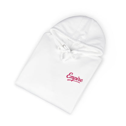 Empire Signature Embroidered Hoodie — Minimal Fleece with Pink 'Empire' Logo