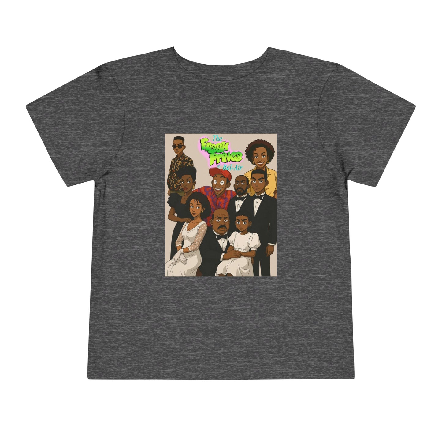 Cool Fresh Prince Cartoon Family Toddler Tee, Fun Kids T-Shirt, Unique Gift for Birthdays, Family Reunion, Playdate Outfit, Everyday Wear
