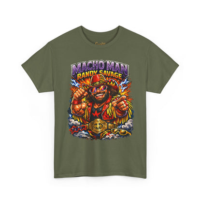 Retro Wrestling Graphic Tee — "Macho Man Randy Savage" Vintage Style
