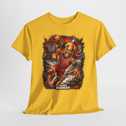 Dennis Rodman 91 Basketball T-Shirt — Vintage Chicago Bulls Jersey Tee