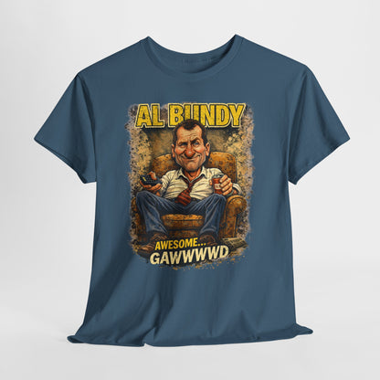 Retro TV Character Tee — "Al Bundy Awesome... Gawwwwd" Graphic T-Shirt