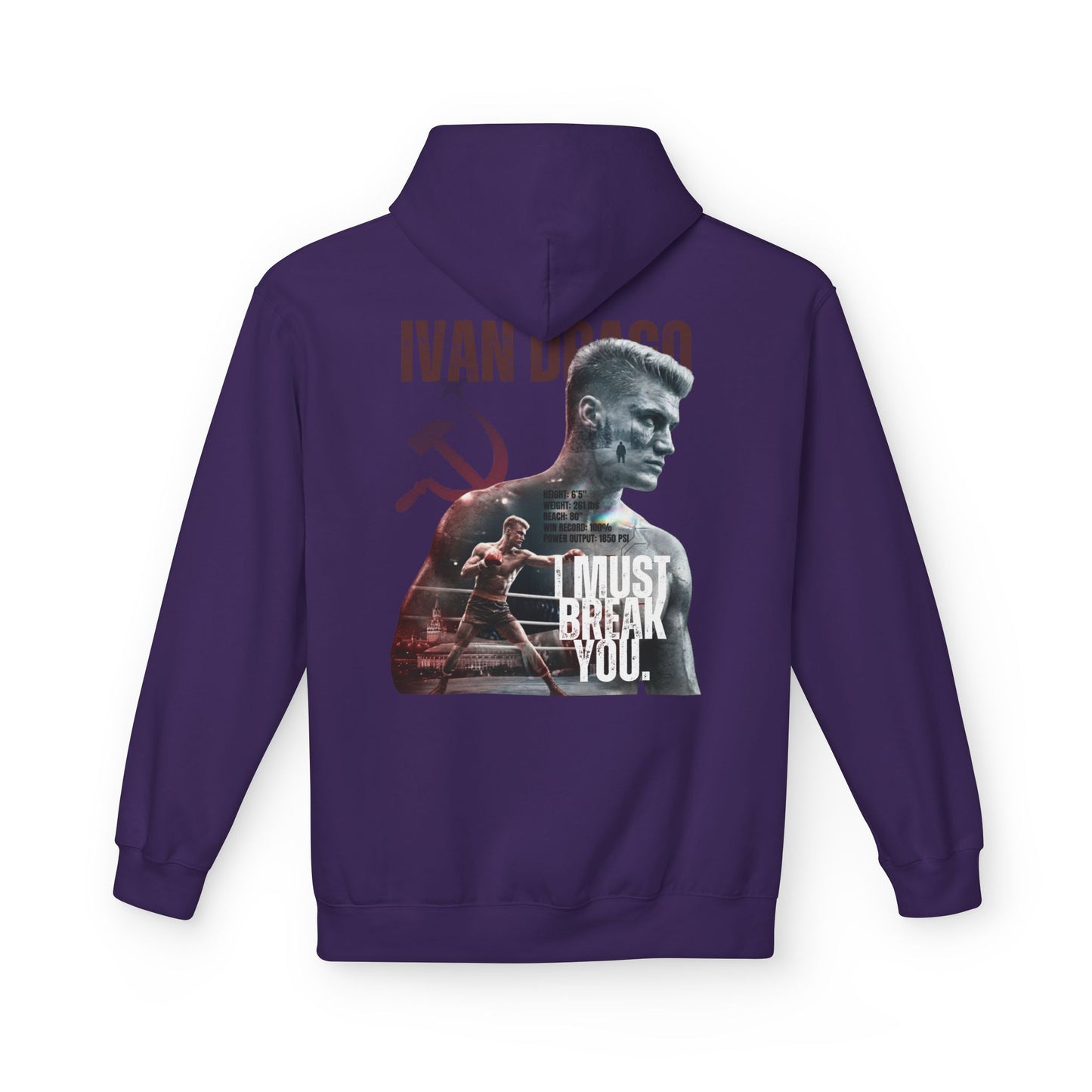 Ivan Drago 'I Must Break You' T-Shirt - Retro Rocky Boxing Graphic Hoodie