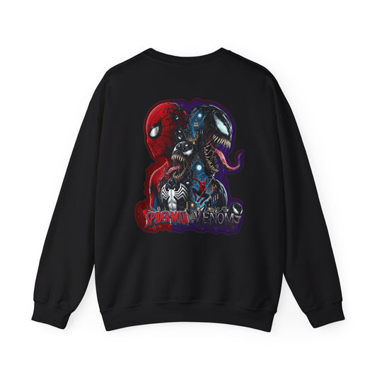 Spider-Man vs Venom Crewneck Sweatshirt – Superhero Graphic Pullover