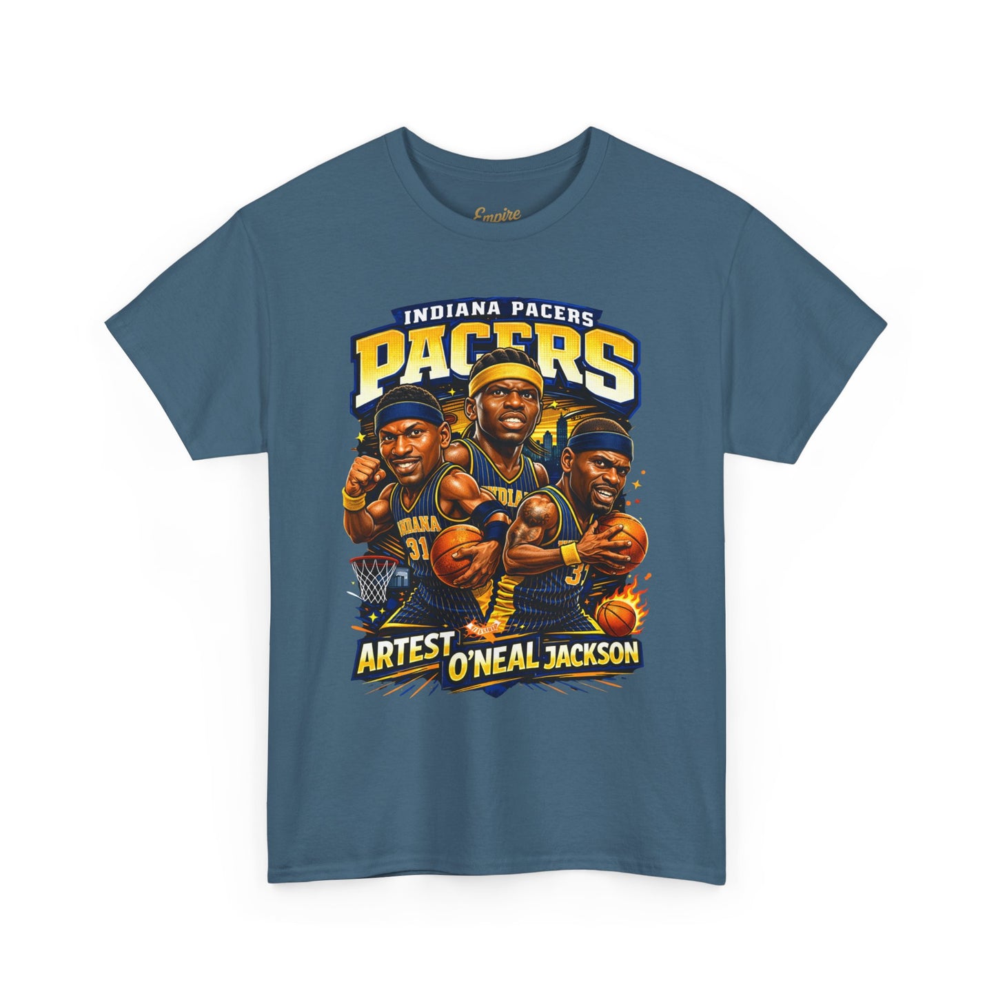 Indiana Pacers Vintage Players Graphic Tee — "Pacers" O'Neal & Jackson Tribute