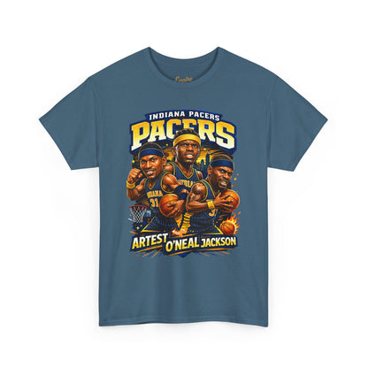 Indiana Pacers Vintage Players Graphic Tee — "Pacers" O'Neal & Jackson Tribute