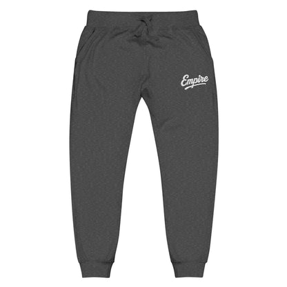 Empire Signature Embroidered Sweatpants — Minimal Fleece with White 'Empire' Logo