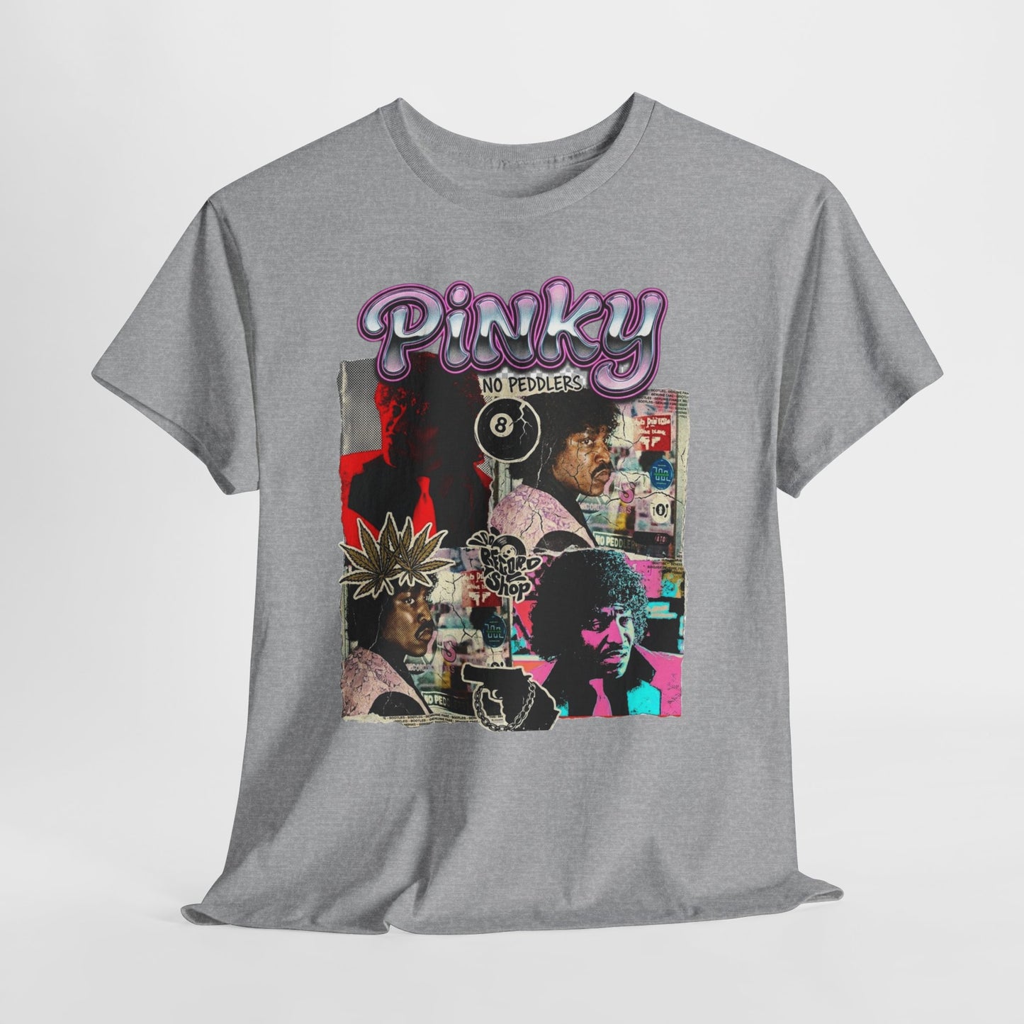 Pinky Retro Collage T-Shirt — Vintage Pop Art Movie Tee
