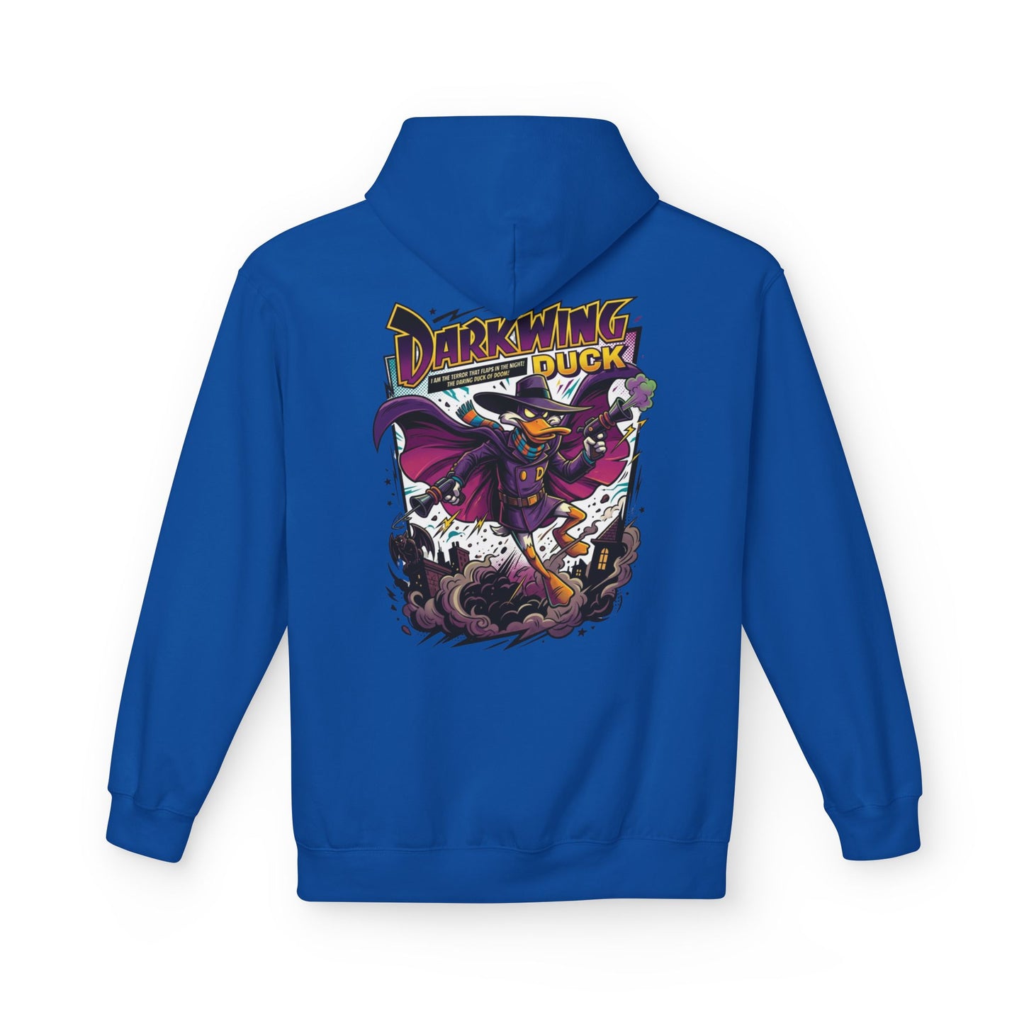 Retro Darkwing Duck Graphic Hoodie | 90s Cartoon Nostalgia
