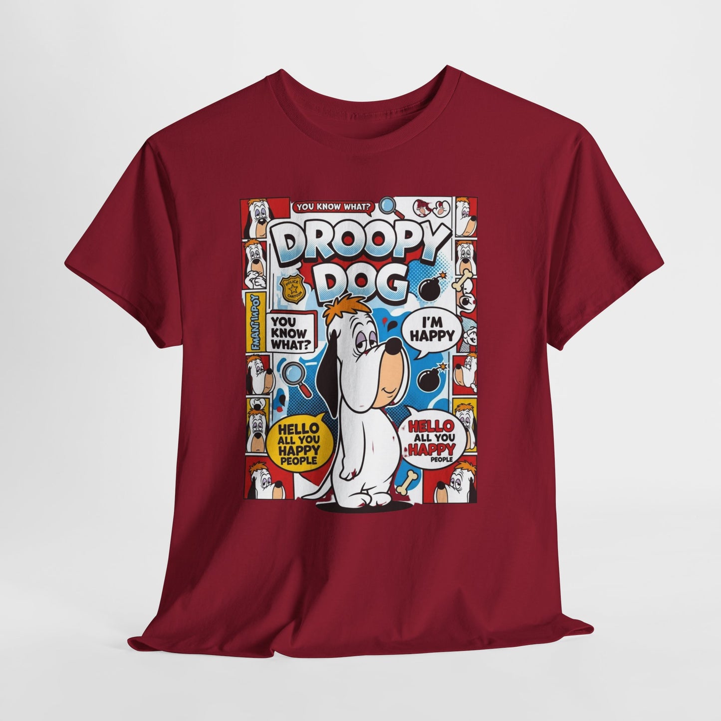 Droopy Dog Comic Tee — Retro Cartoon Graphic T-Shirt